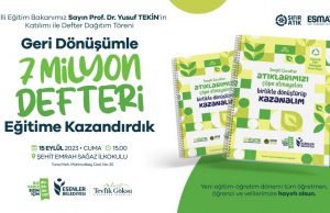 ESENLERLİ ÖĞRENCİLERİN DEFTERİ BELEDİYEDEN
